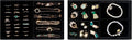 ProCase Stackable Jewelry Organizer Trays for Drawers, Jewelry Drawer Inserts Container Display Case Storage for Earring Necklace Rings Bracelet with Removable Dividers -Allblack, 2 Layers