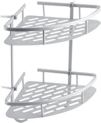 flexman Corner Shower Caddy, Simple Aluminum Bathroom Shower Shelves, Shower Corner Shelf for Store Shampoo, Cleaning Supplies