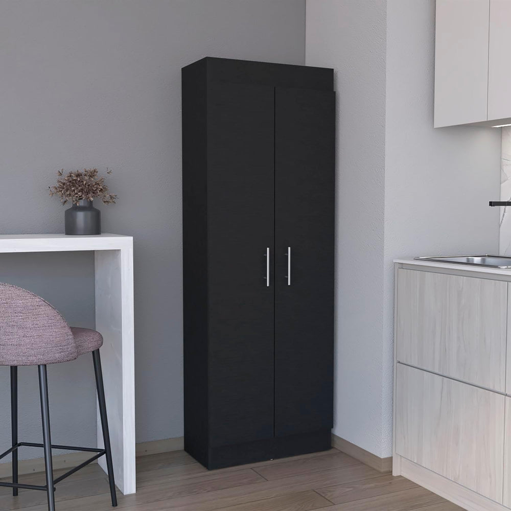Pantry Cabinet Clinton, Kitchen Storage, Black