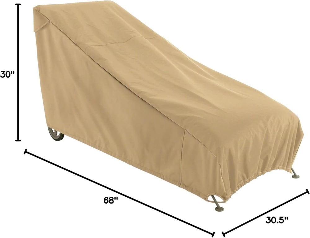 Classic Accessories Terrazzo Water-Resistant 66 Inch Patio Chaise Lounge Chai...