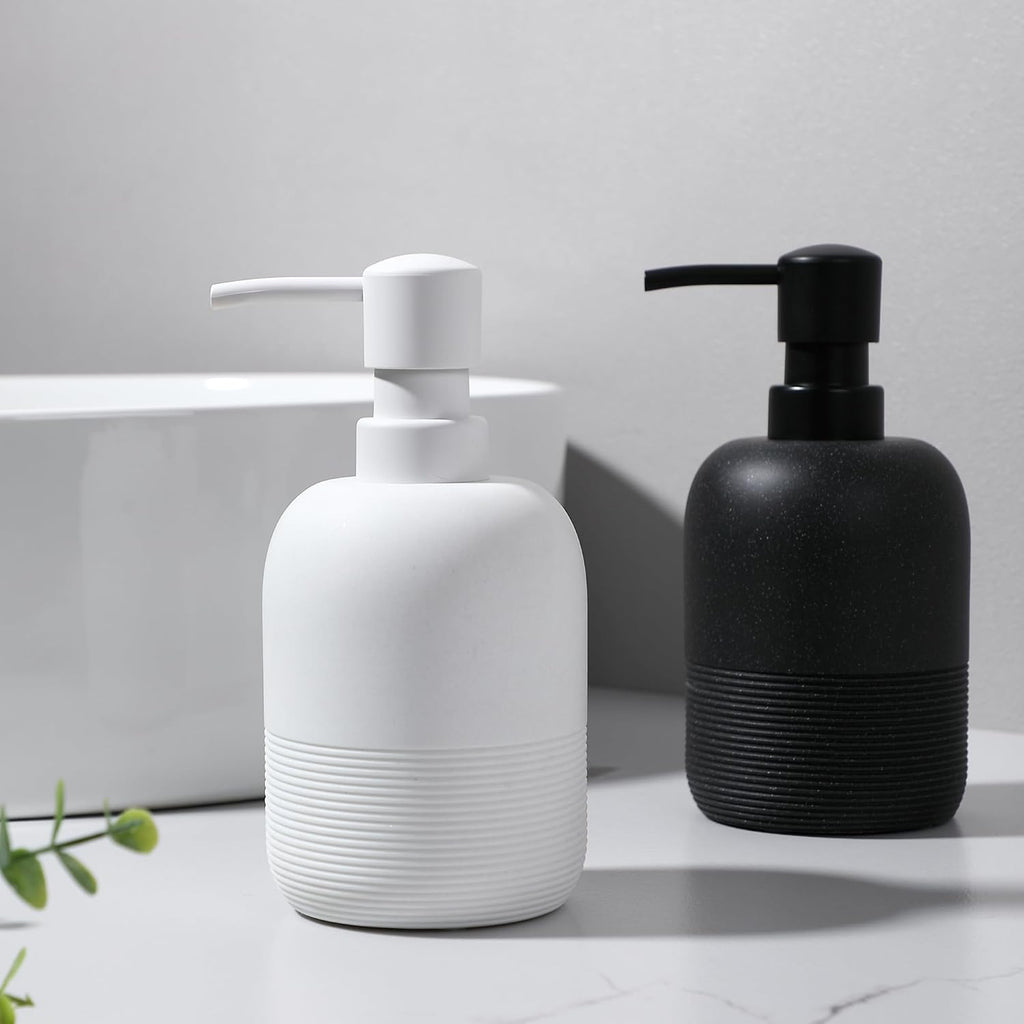 Soap Dispenser White,Hand Soap Lotion Dispenser for Bathroom Countertop,Soap Dispenser for Kitchen.