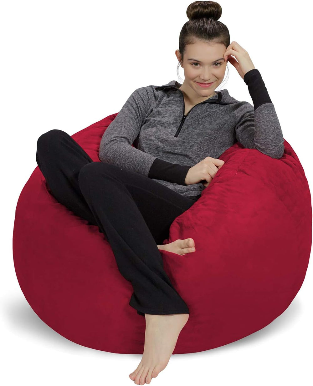Sofa Sack Bean Bag Chair - Plush, Ultra Soft - Memory Foam Bean Bag Chair wit...
