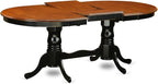 East West Furniture PLKE7-BCH-W 7 Piece Kitchen Table & Chairs Set Consist of an Oval Dining Room Table with Butterfly Leaf and 6 Dining Chairs, 42x78 Inch, Black & Cherry