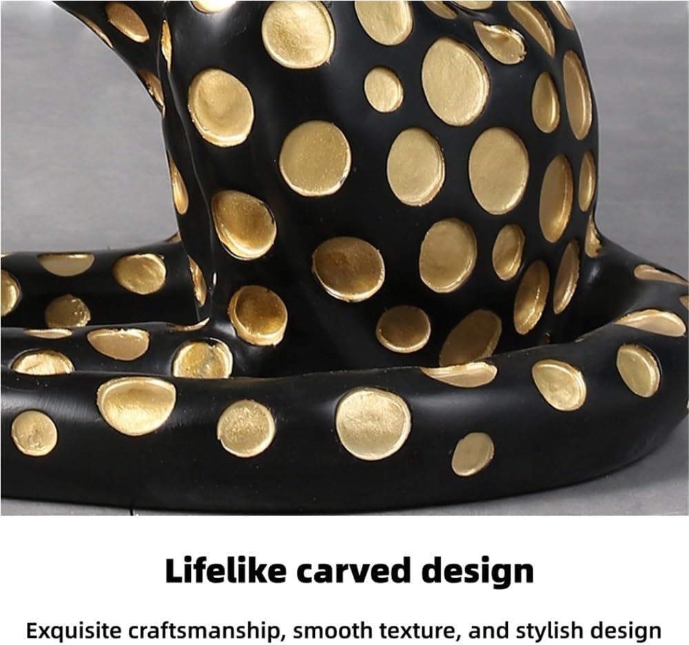 Leopard Statue Accent Table, Animal Side Table for Home, Cheetah Statue with ...