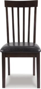Signature Design by Ashley Hammis Rake Back Dining Room Chair, Set of 2, Dark Brown