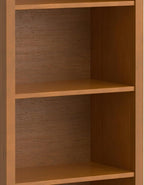 SIMPLIHOME Warm Shaker Bookcase - 72 inch Tall 5-Shelf Solid Wood Bookshelf in Light Golden Brown, Transitional Storage for Living Room, Study Room or Office with Adjustable Shelves and Tapered Legs