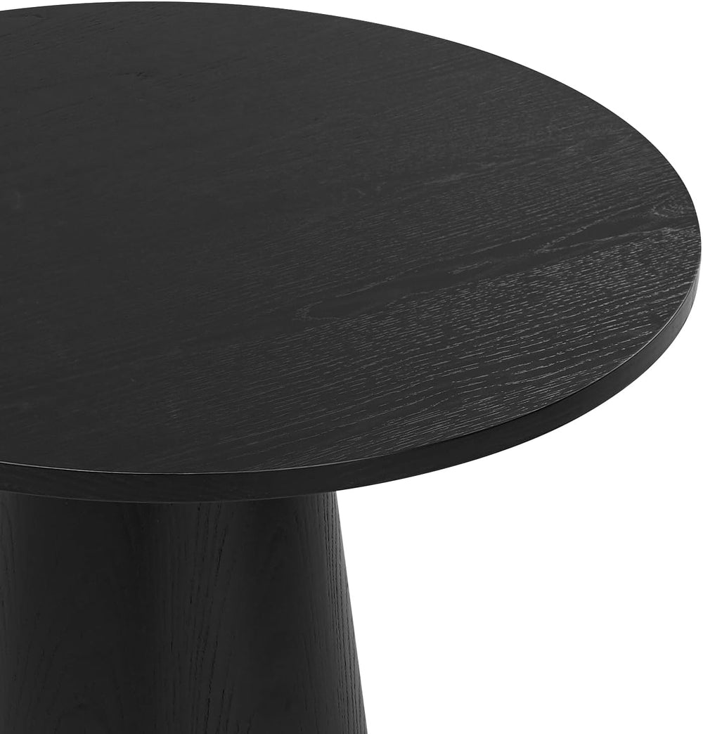 Round Dining Table Wood for 2-4, Modern Farmhouse Kitchen Table | 35''...