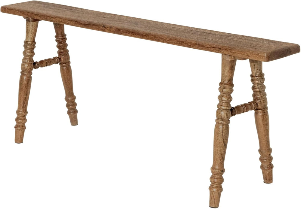 East at Main Skinny Wooden Bench for Entryway Hallway or End of Bed Handmade ...