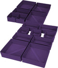 DIMJ Drawer Organizer Clothes, 15 Pack Dresser Organizer, Foldable Closet Organizers and Storage, Fabric Dresser Bins, Drawer Dividers for Nursery, Baby Clothes, Underwears, Sock (Purple)