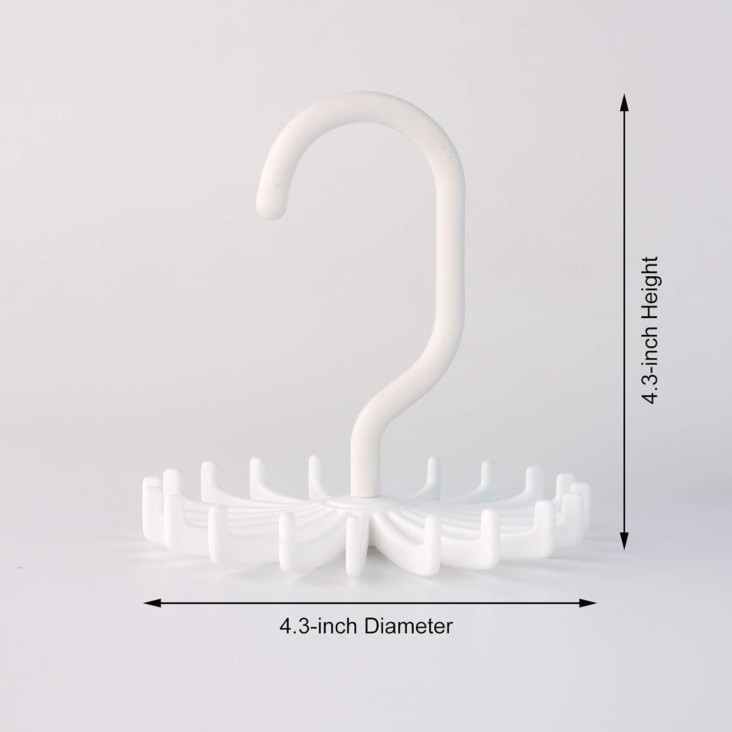 3 Pack Twirl Ties Rack Hanger Closet Organizer Hook Holder (White) | headband