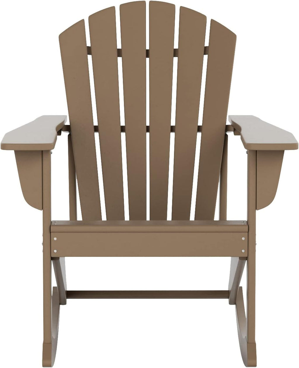 WestinTrends Dylan Outdoor Patio Poly Plastic Adirondack Rocking Chair, Weathered Wood
