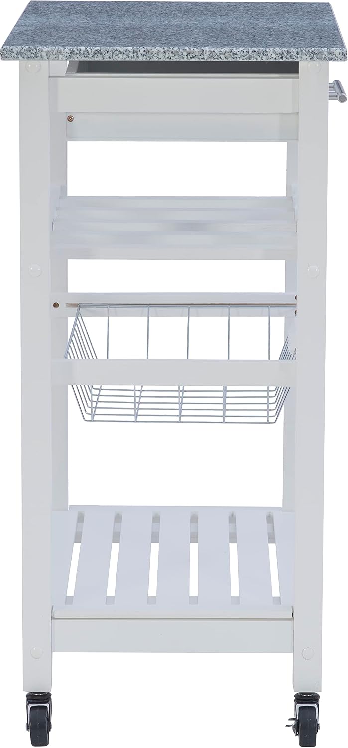Linon Kitchen Island, White, 22.88 x 15.75 x 33.88