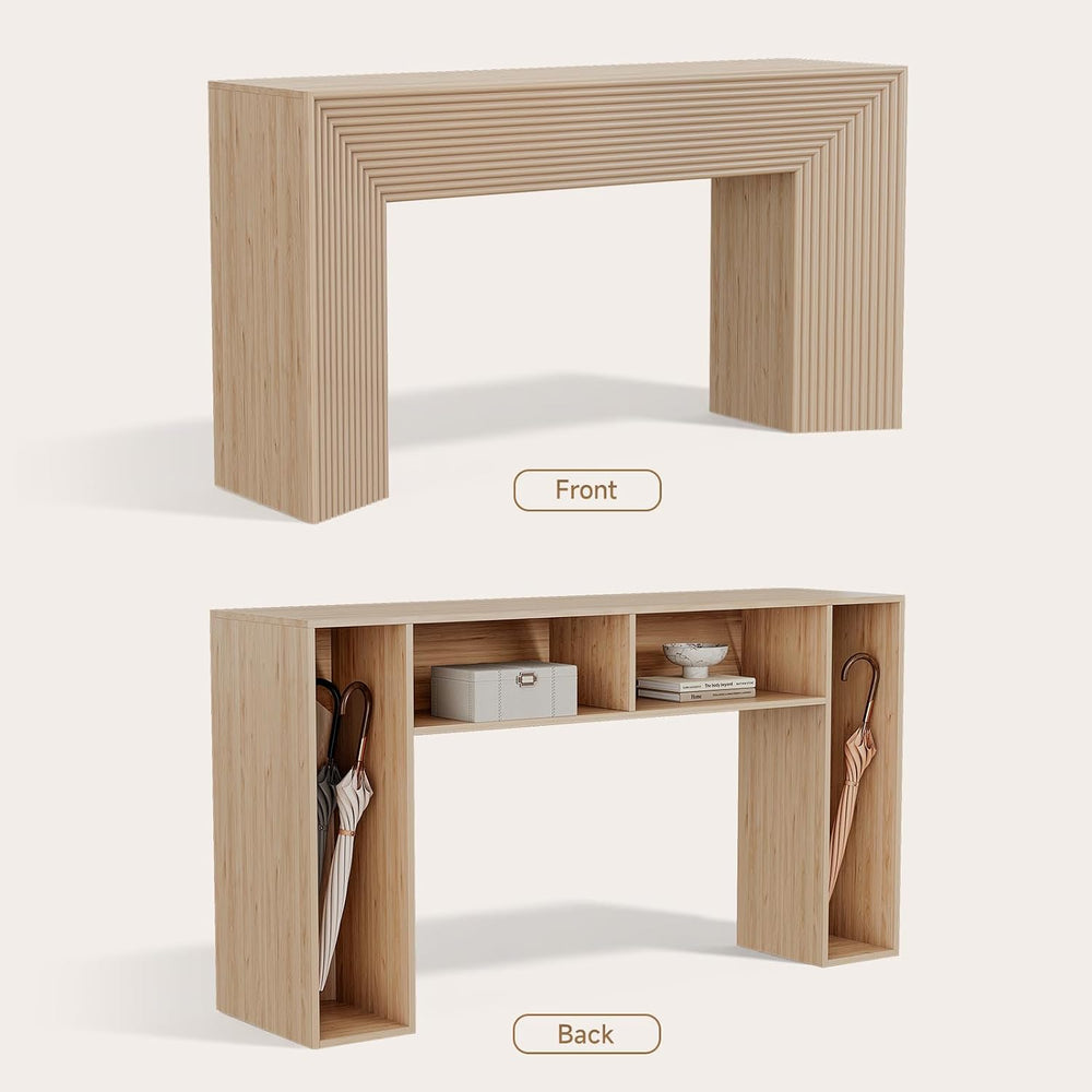 ONBRILL 55-Inch Wood Entryway Table with Storage, Narrow Long Sofa Table | Fl...