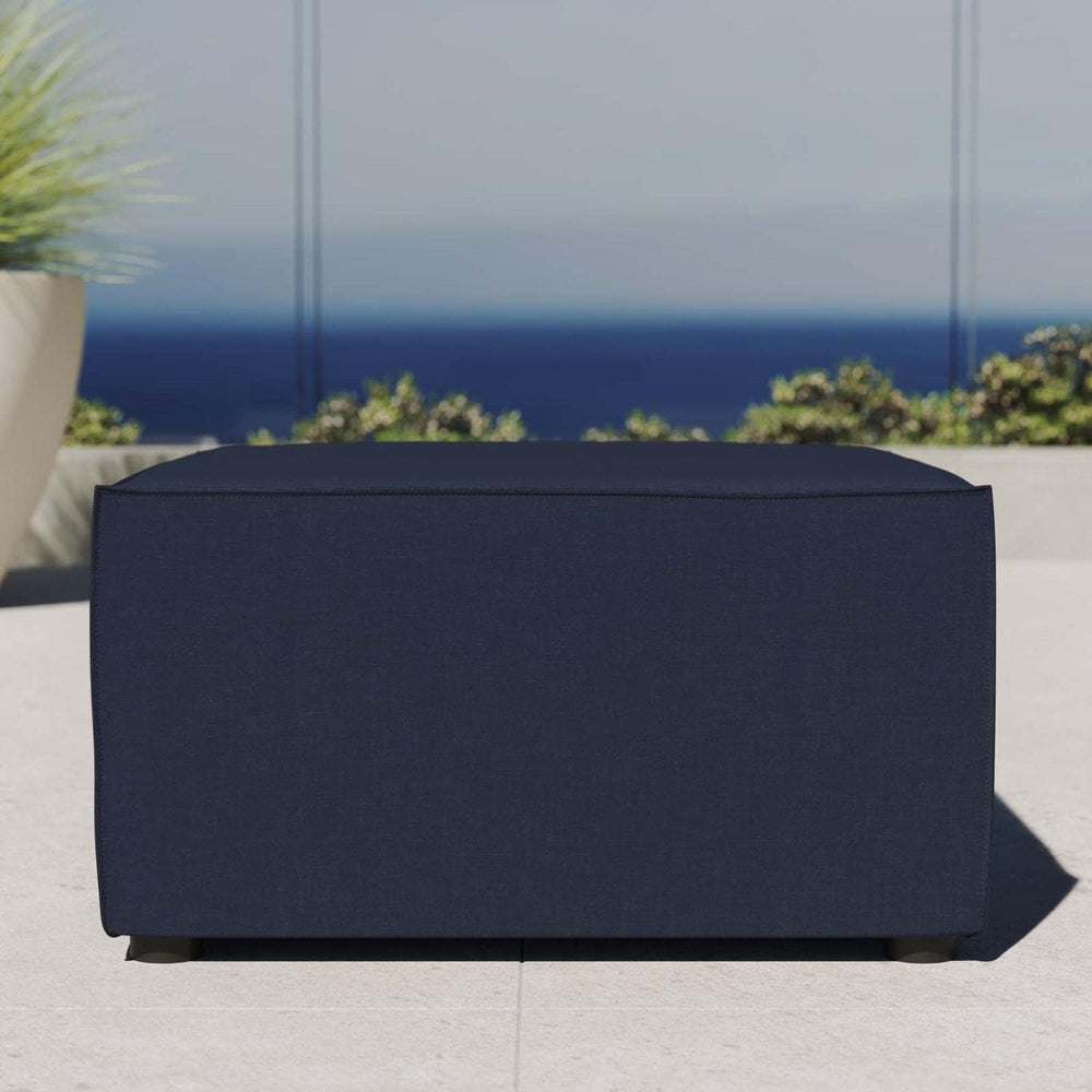 Modway EEI-4211-NAV Saybrook Patio Sectional Ottoman in Navy