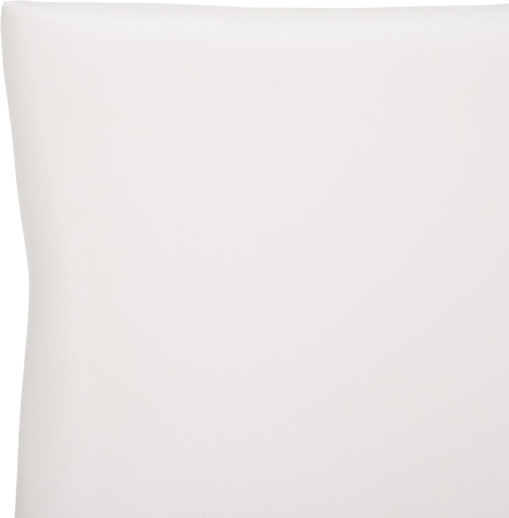 SAFAVIEH Home Collection - Lester White Faux Leather Dining Chair, Nailhead T...