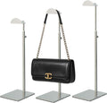 Purse Display Stand 3PCS More Thickened Base Handbag Rack for Bag Organizer Stainless Steel Adjustable Height Home Store Boutique Counter Vendors