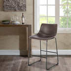 EdgeMod Brinley Counter Stool in Brown (Set of 3)