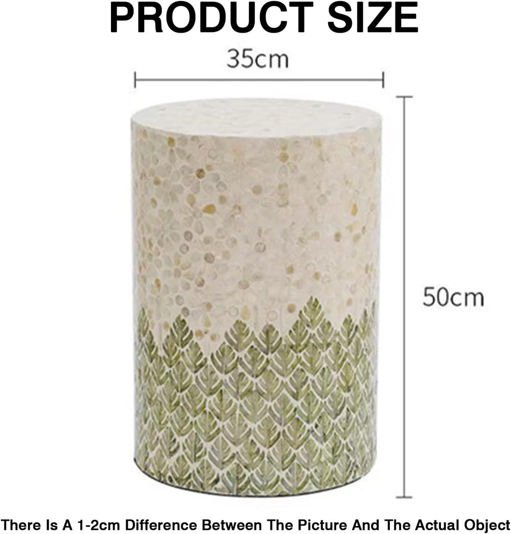 Bedside Side Table, Seashell-Style Side Table, Balcony, Living Room Sofa Corn...