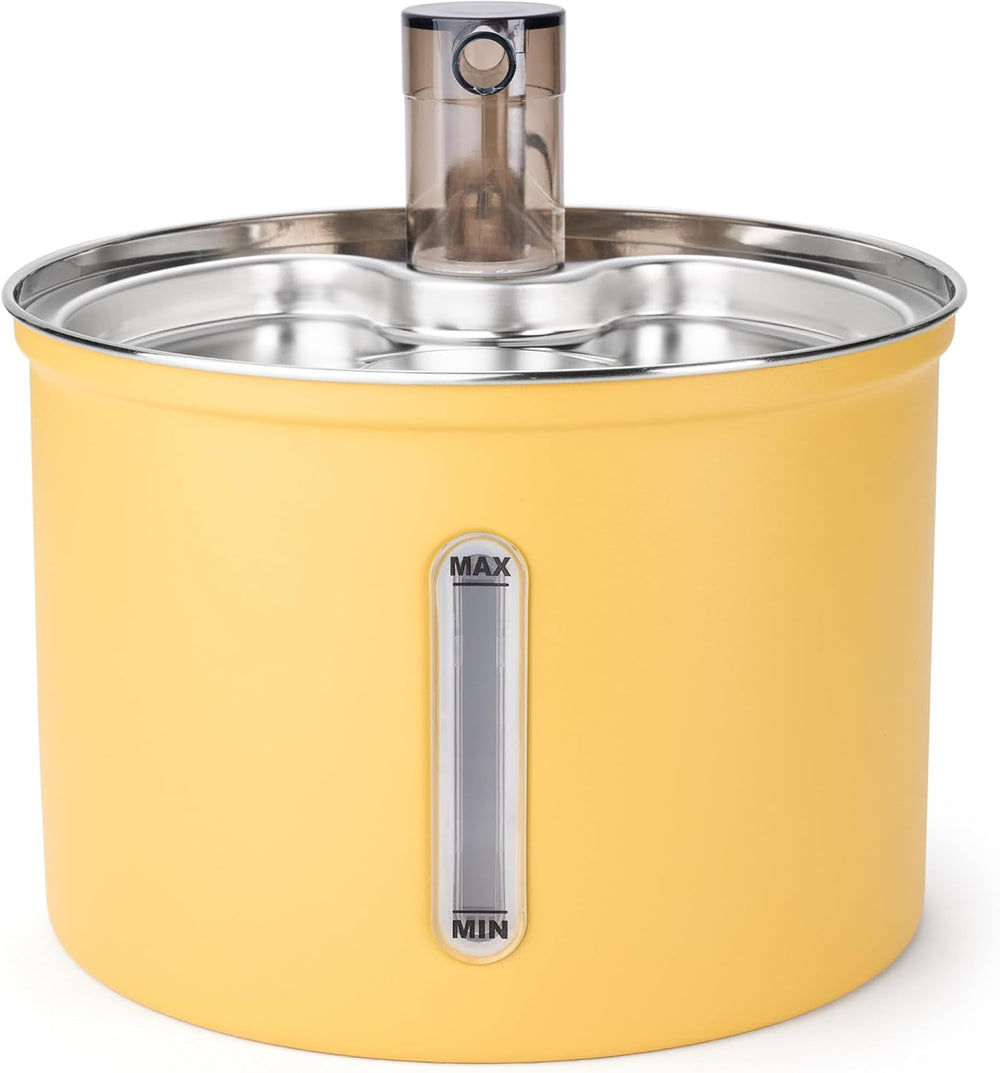 Stainless Steel Cat Water Fountain 3L – Ultra Quiet Pump, Triple Filtration S...