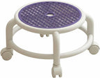 Children Rotating Rolling Stool Swivel Chair Low Profile Construction Smooth Wheels Suitable for bedrooms Play Areas Dorm Rooms Small Living Areas, Lavender Purple