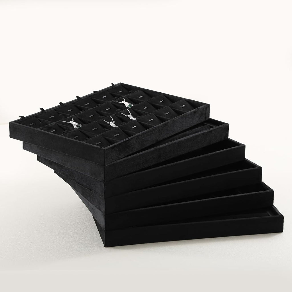 Necklace Holder Organizer, Velvet Jewelry Trays,Premium Necklace Case,Luxury Jewelry Displays,Black Bracelet Organizer