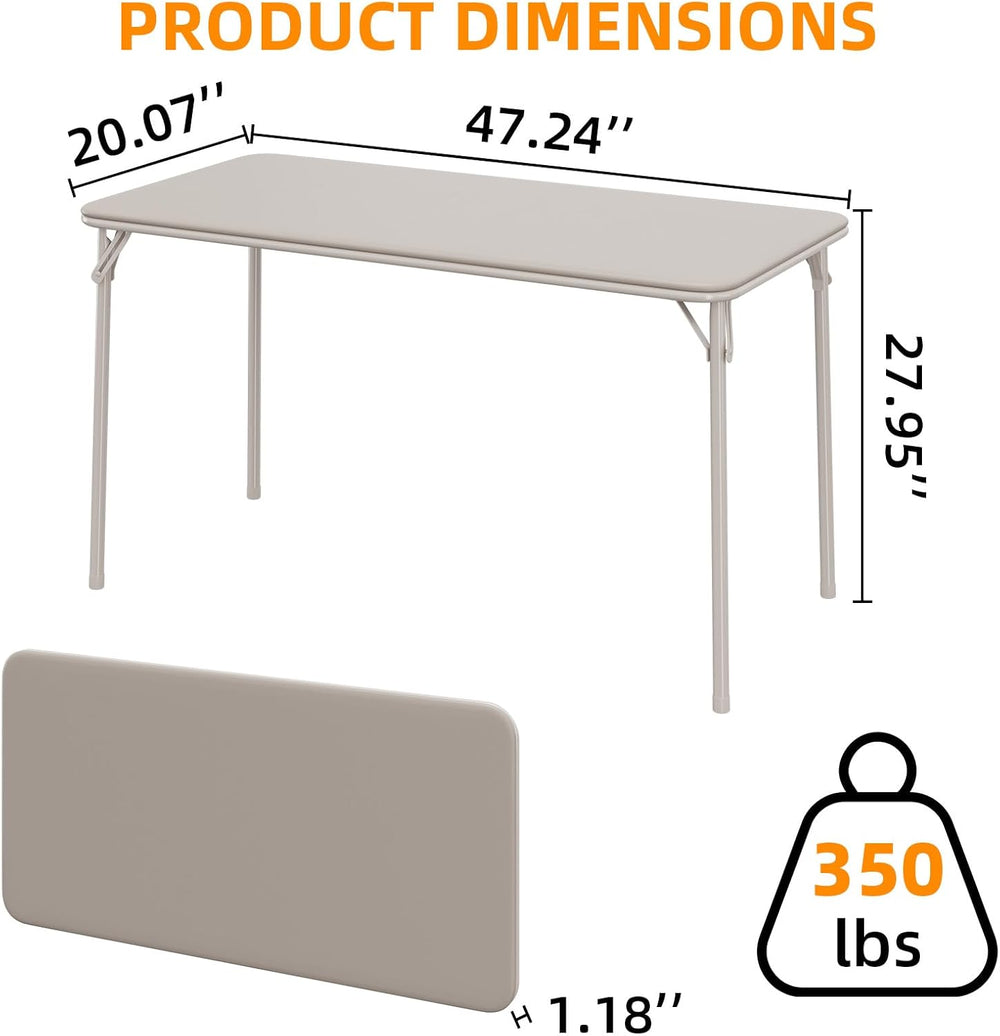 Takywep Sturdy & Portable Rectangle Folding Table - 47.24" x 20.07&q...