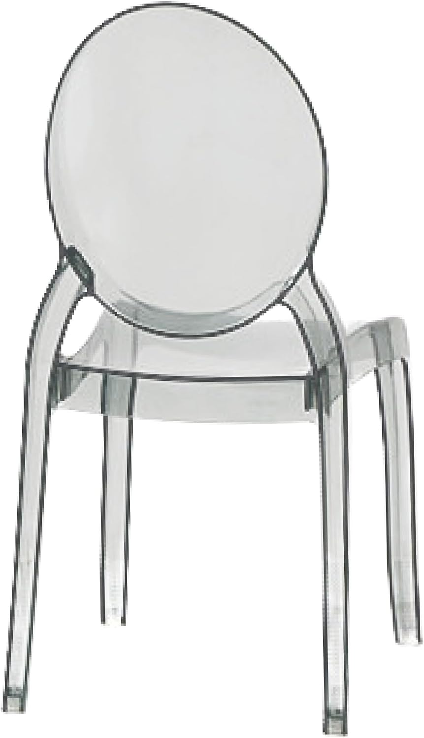 Fohfurniture Large 20" Seat Ghost Chairs Set of 4, Modern Acrylic Accent...