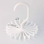 3 Pack Twirl Ties Rack Hanger Closet Organizer Hook Holder (White) | headband