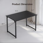 Cubiker Computer Desk, 32 inch Small Home Office Desk for Small Spaces, Modern Simple Style for Home, Office, Classic Black