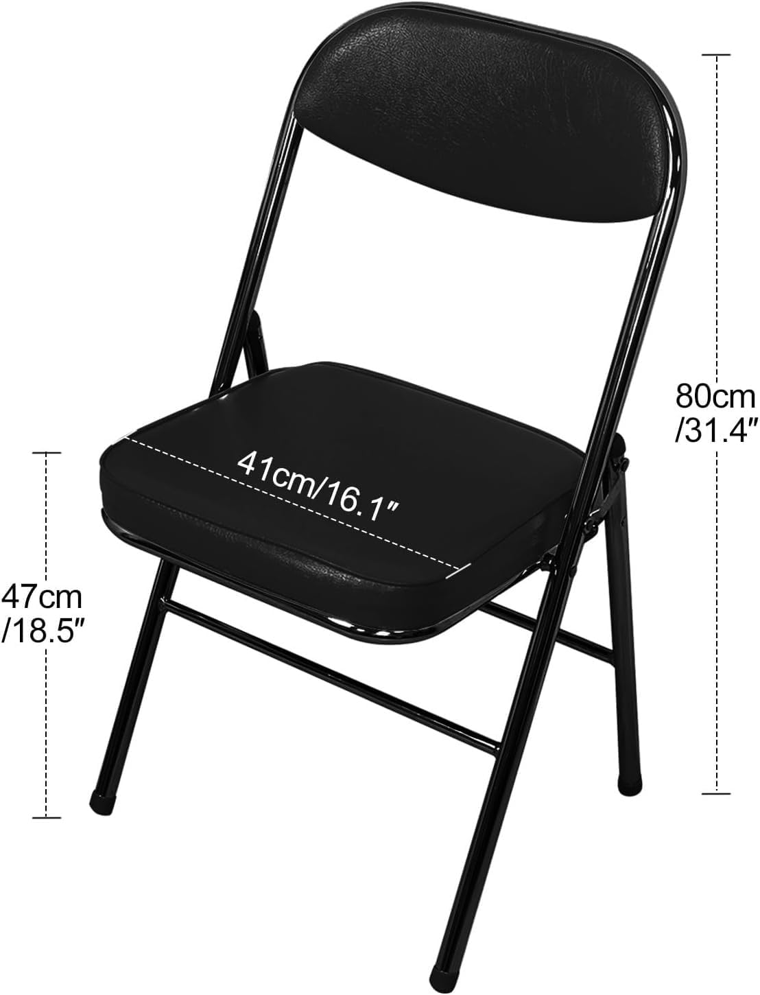 Folding Chair with Padded Cushion and Back, Padded Folding for Home and Office, Indoor and Outdoor Events(Red)