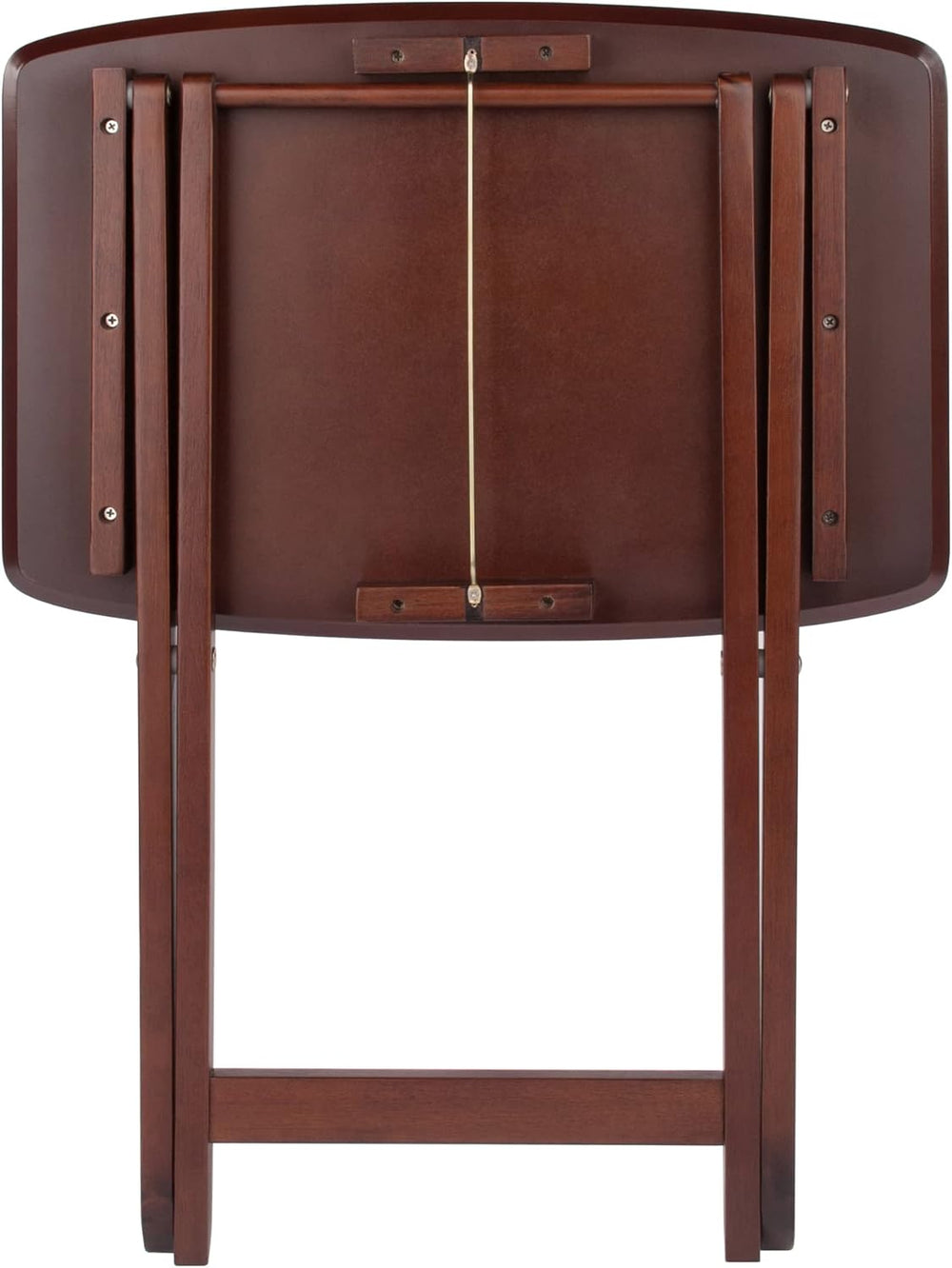 Winsome Darlene Set of 2 Foldable Snack Tables, Walnut, 26" | Easy to St...