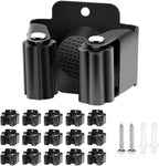 Verdenu 15 Pack Broom Holder Wall Mount, Mop and Broom Holder Wall Mount, Stainless Steel Command Mop Hanger with Screws, Garden Tool Storage Organizer for Kitchen, Home, Bathroom, Garage, Black