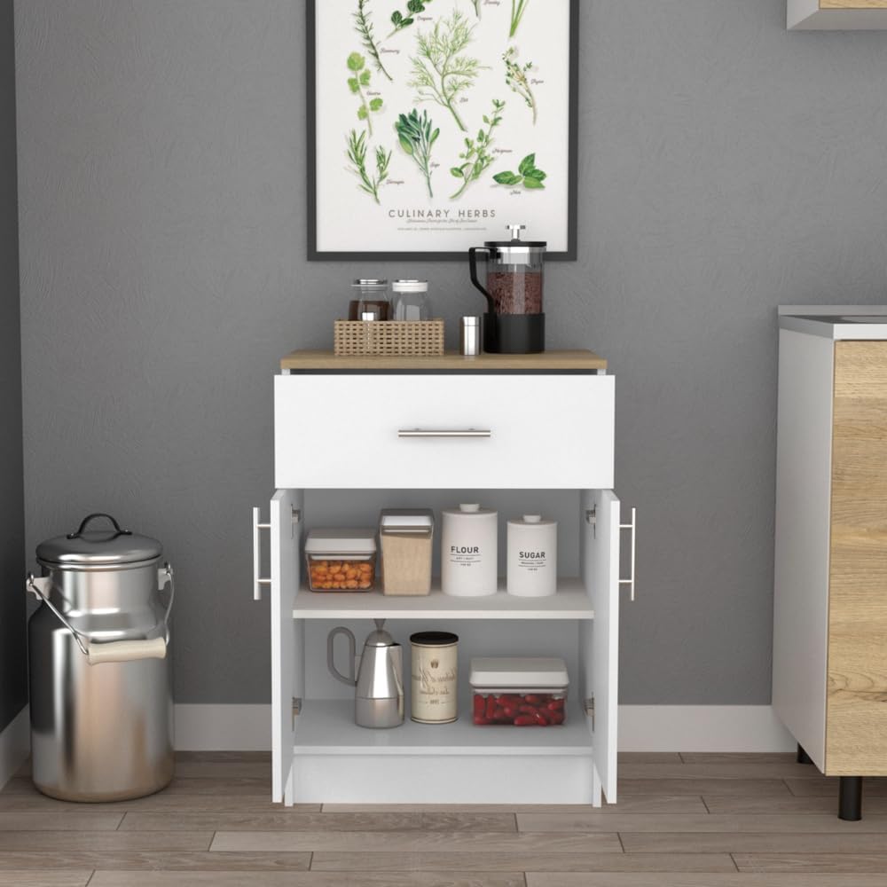 23.6" D*15.9" W*33.5" H Freestanding Storage Cabinet with Dawe...