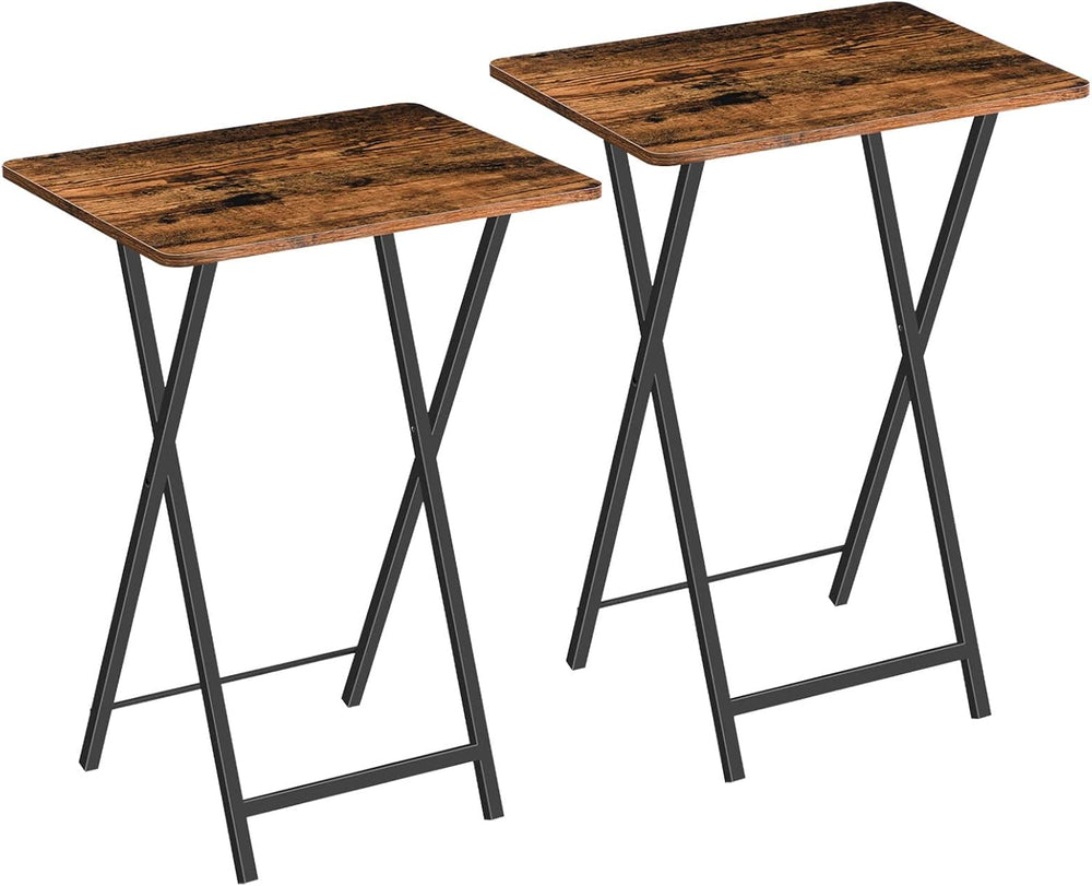 HOOBRO Portable TV Trays Set of 2, Folding TV Dinner Tables, TV Tray Tables f...
