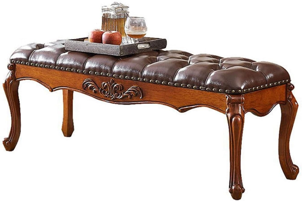 Modern 1.2m/1.5m Vintage European Bedside Stool Bedroom Carved Bench Wooden S...