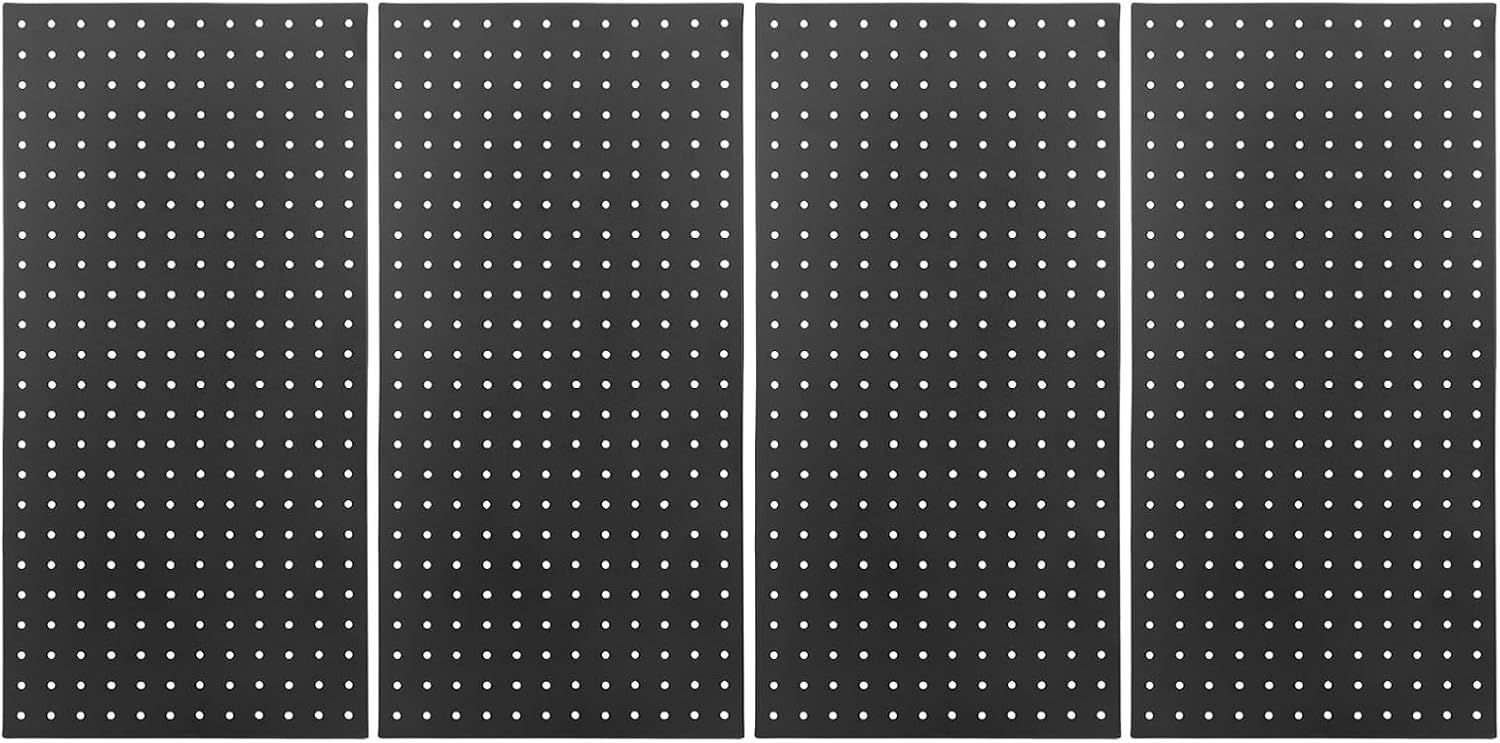 Keenso Pegboard Accessories, Metal Wall Panels Set with Hooks and Bins, Customizable Tool Storage System for Garage and Workbench