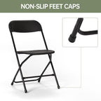 30 PCS Plastic Folding Chair, Portable Commercial Chair, Heavy-Duty Plastic Folding Chairs, Folding Chair with 350 LB Capacity for Wedding Party Outdoor Indoor Black