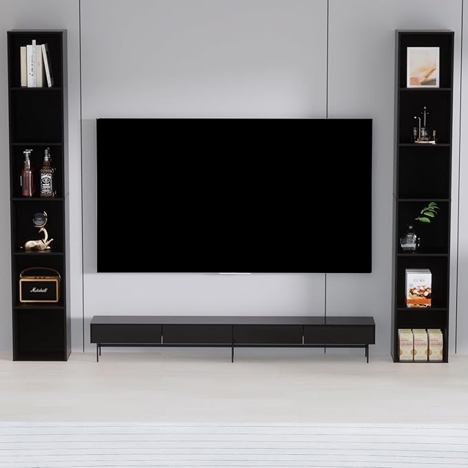 Tall Narrow Bookshelf 6-Tier Bookcase,70.5" Skinny Thin Corner Shelf Sli...