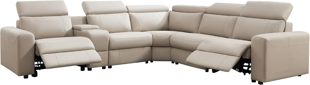 Power Reclining Sectional, Sectional Recliner, Leather Reclining Sectional | ...