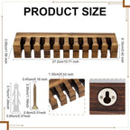 PH PandaHall Belt Organizer, Wooden Belt Holder Wall Mounted Belts Hanger with Slots Space Saving Storage for 10 Belts, Home Bedroom Closet Retail Shop, Camel, 1pc, 10.7x1.5x2.4inch
