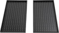 Fafeicy 2Pcs Black Pegboard Metal Wall Panel 24x12 Inches Heavy Duty Organizer for Shop Garage Storage
