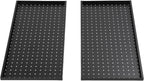 Fafeicy 2Pcs Black Pegboard Metal Wall Panel 24x12 Inches Heavy Duty Organizer for Shop Garage Storage