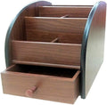 N Remote control storage organizer with drawer wood office Stationery organization pen holder Daily necessities storage case HeBen1028