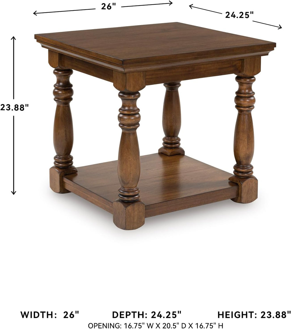 Signature Design by Ashley Sturlayne End Table, Traditional Rectangular Accen...