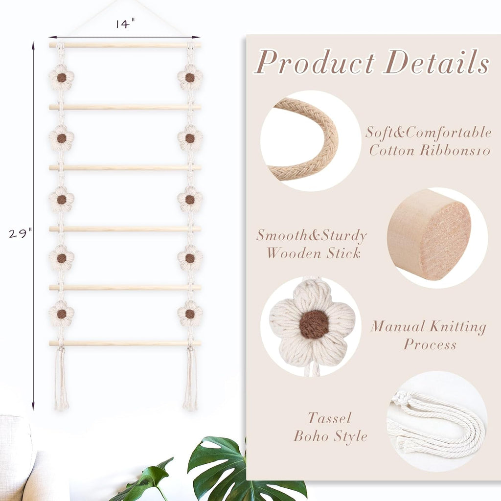 SNOWSTAR Flower Hair Claw Clip Organizer,Hanging Hair Clip Holder and Storage for Women Girls,Claw Clip Hanger Home Decor for Wall,Door,Closet