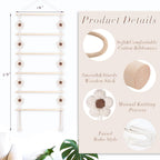 SNOWSTAR Flower Hair Claw Clip Organizer,Hanging Hair Clip Holder and Storage for Women Girls,Claw Clip Hanger Home Decor for Wall,Door,Closet