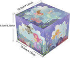 Mermaid Music Box for Girls - Little Mermaid Jewelry Box with Rotating Figurine, Storage Drawer, & Beautiful Dreamer Melody | Ocean Theme Design, 4.13x4.13x3.35 Inches | Musical Jewelry Box