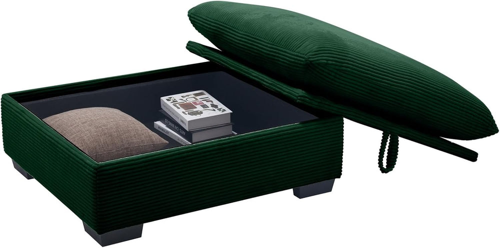 Corduroy Fabric Ottomans Footrest to Combine with 2 Seater Sofa, 3 Seater Sof...