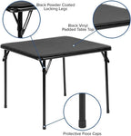 Flash Furniture Mindy Kids 5-Piece Folding Table and Chairs Set for Daycare and Classrooms, Children's Activity Table and Chairs Set, Black