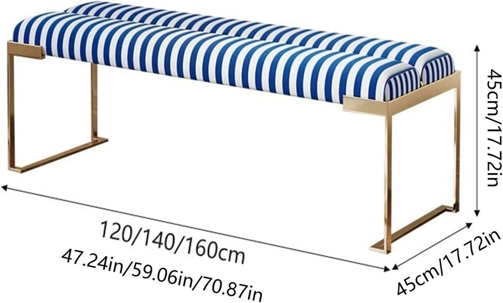 Modern Bedroom Living Room Bedside Stool, Modern Bench, Stainless Steel Entry...